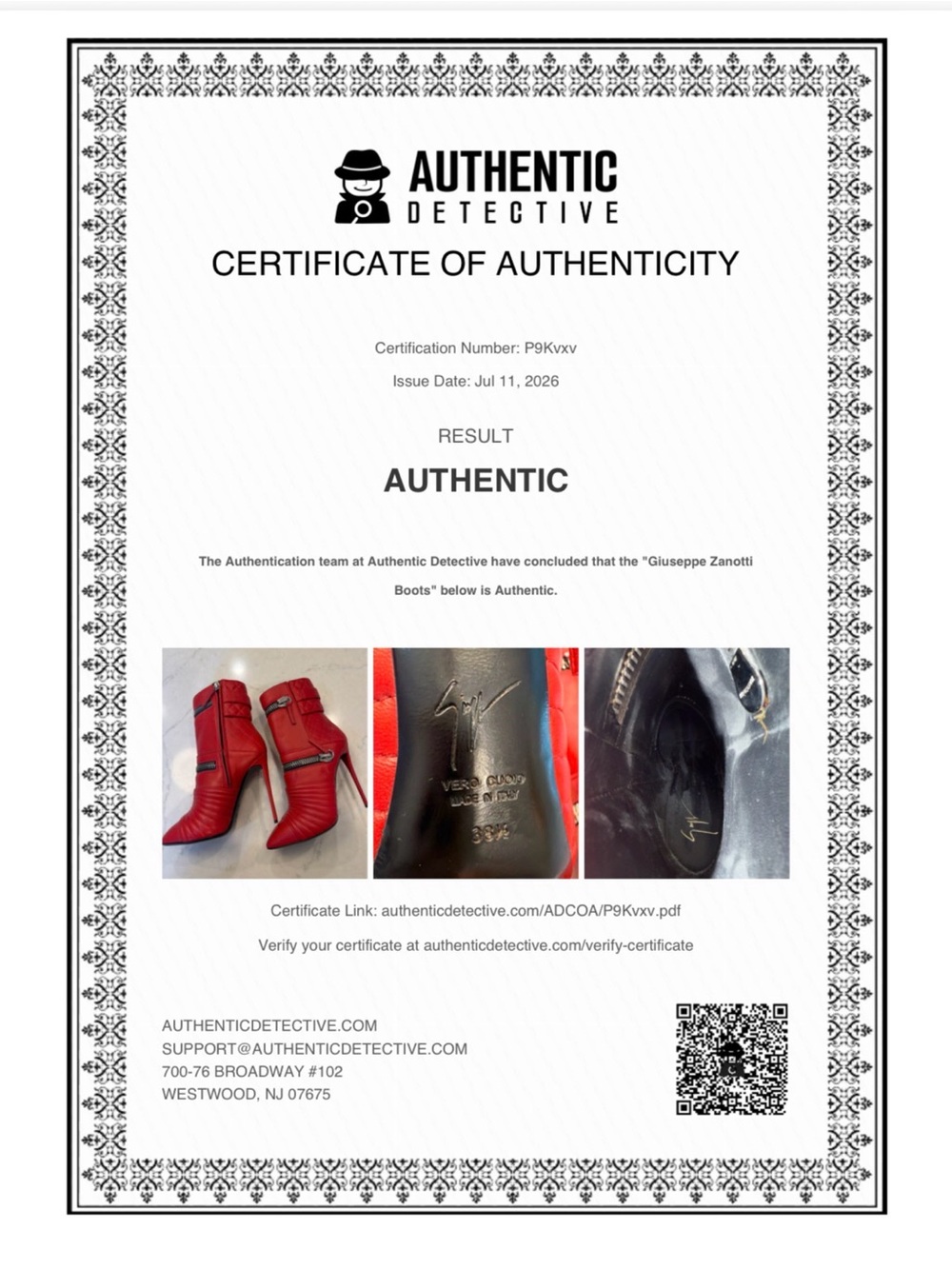 Giuseppe Zanotti Olinda ankle boots Size 38.5 Authenticated - Picture 8 of 8